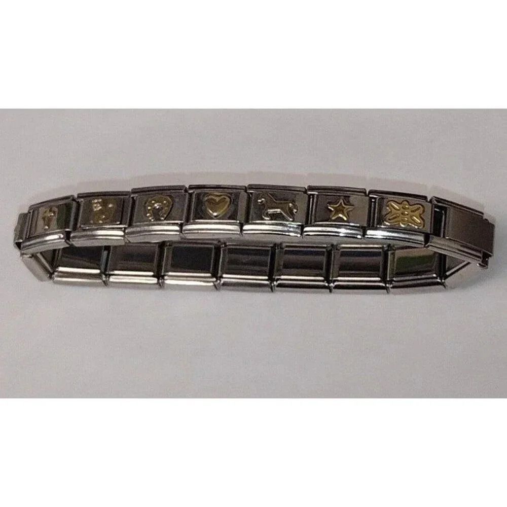 Italian Charm Bracelet Stainless Steel Stretch